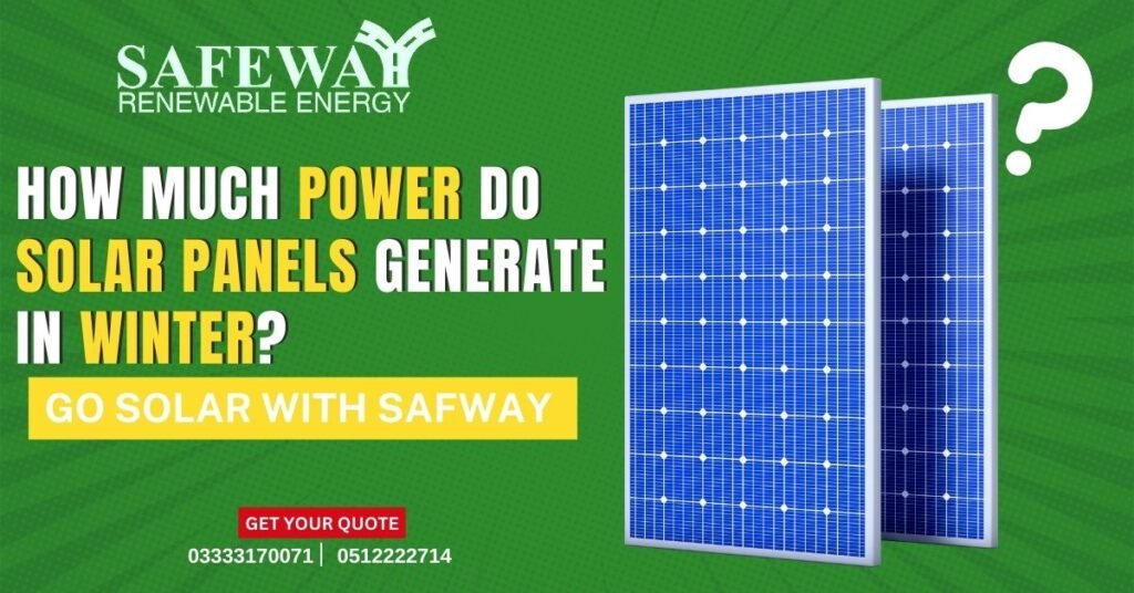 How much power do solar panels generate in winter